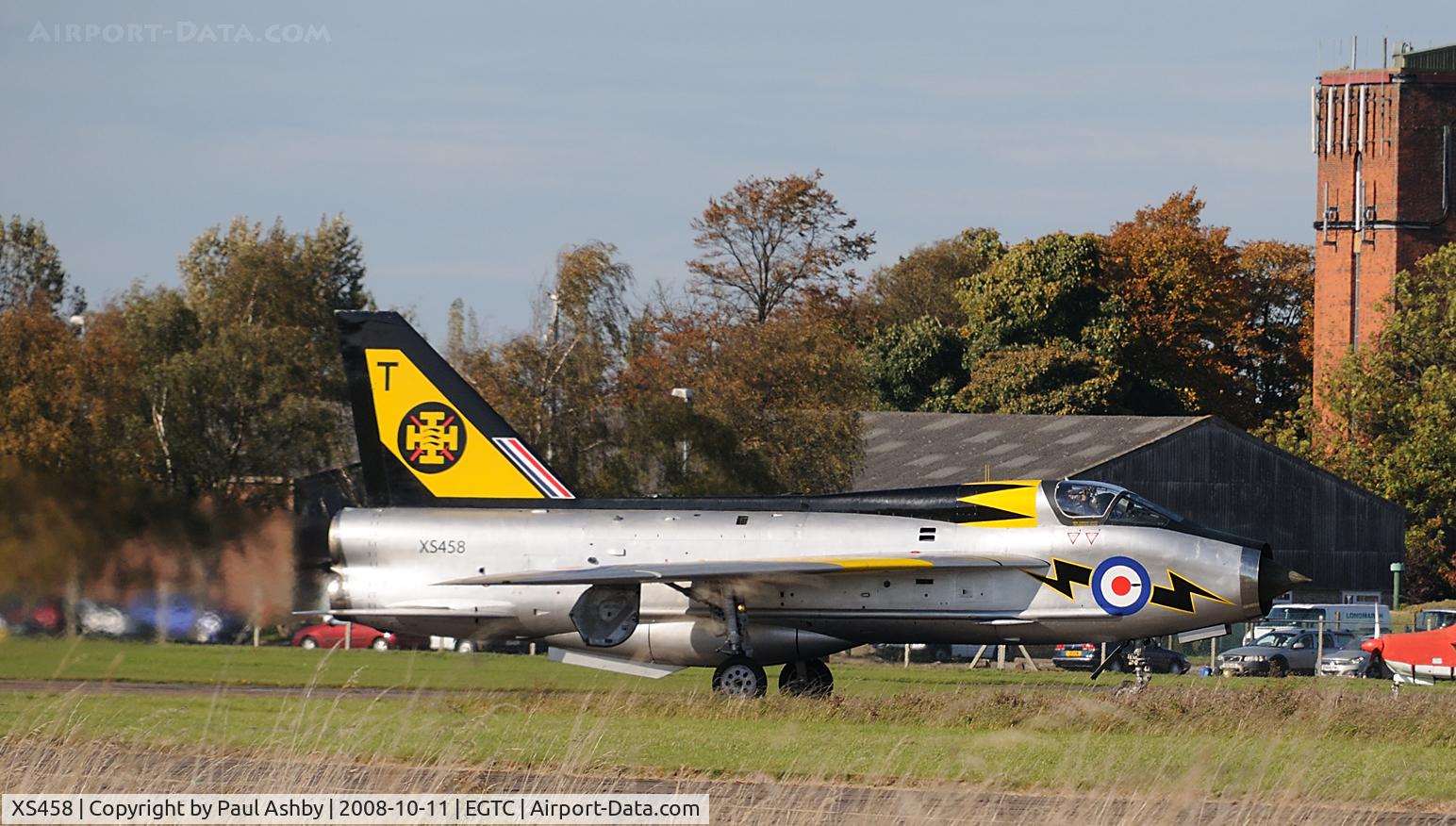 XS458, 1965 English Electric Lightning T.5 C/N 95018, English Electric Lightning