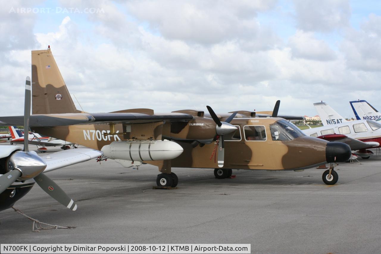 N700FK, 1988 Pilatus Britten-Norman BN-2T Turbine Islander C/N 2201, Tamiami Airport