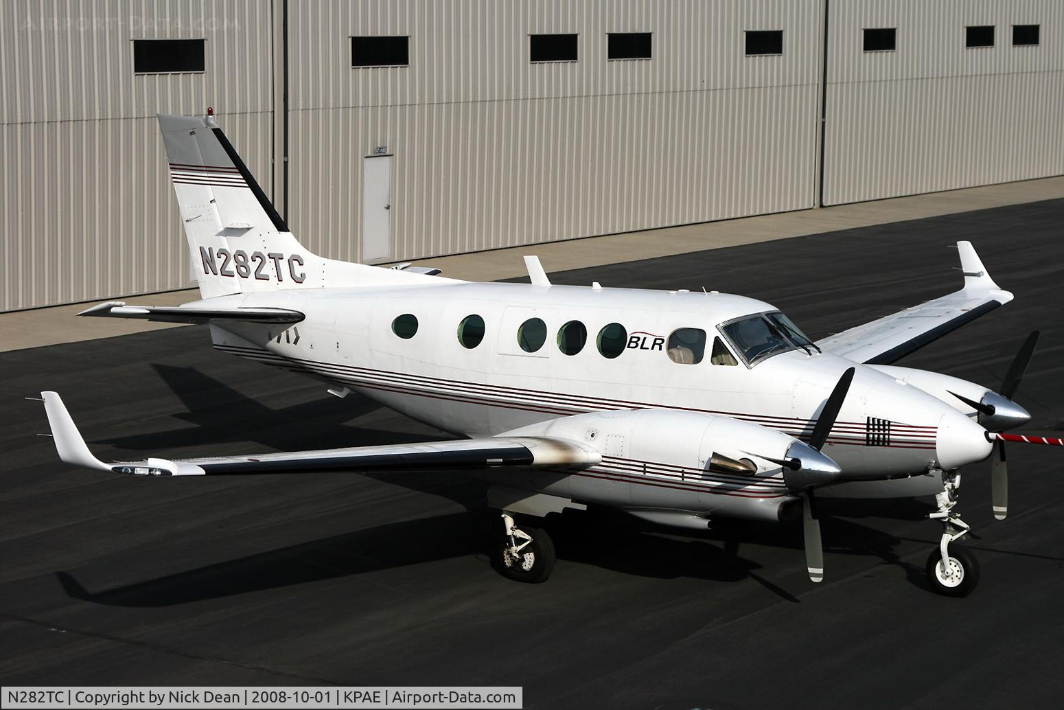 N282TC, 1978 Beech E90 King Air C/N LW-311, This shot was used as our news update photo for an article in the 2008 NBAA shownews, I took it from the top of our forklift!!
