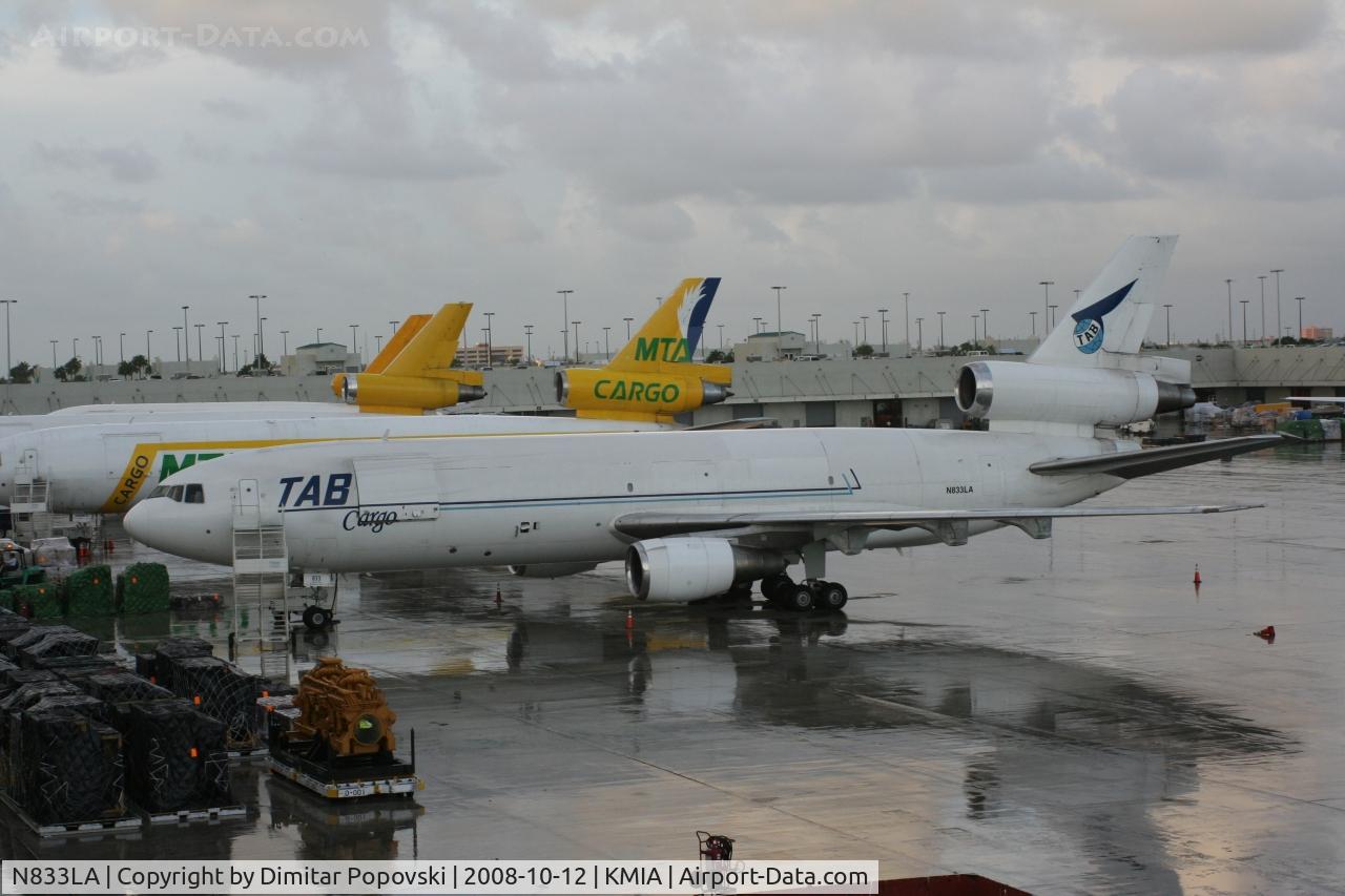 N833LA, 1974 McDonnell Douglas DC-10-30F C/N 46937, Miami International Airport