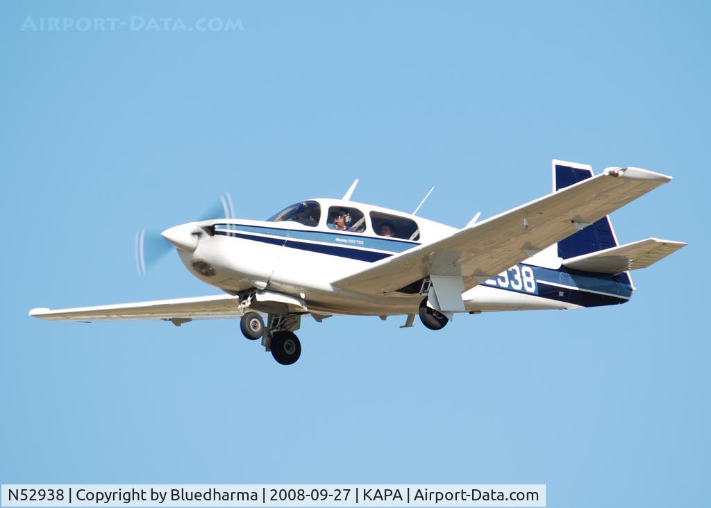 N52938, 1988 Mooney M20K C/N 25-1197, On final for 17L.
