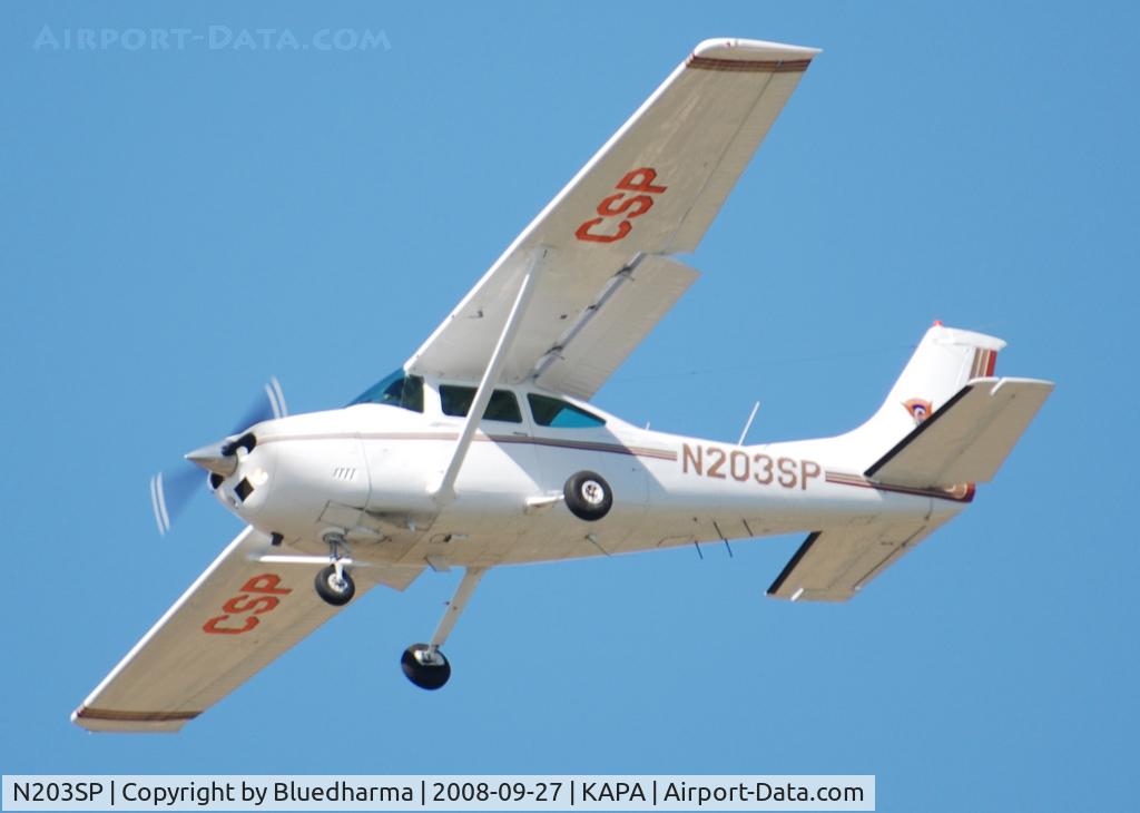 N203SP, 1980 Cessna 182Q Skylane C/N 18267546, Colorado State Patrol on final approach to 17R.