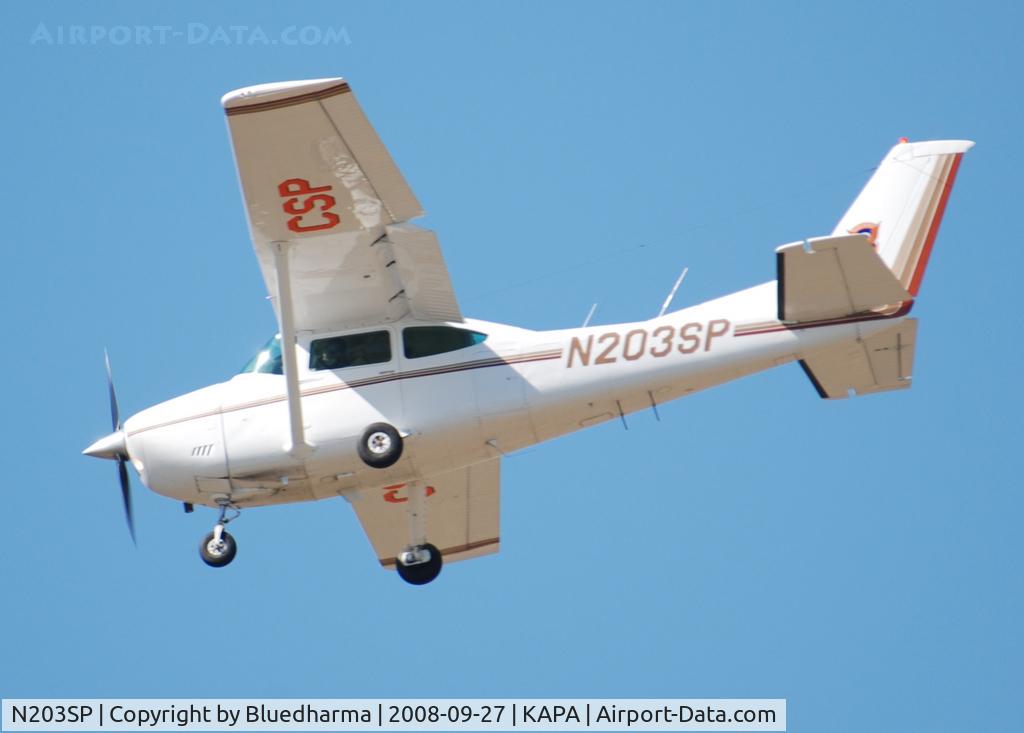 N203SP, 1980 Cessna 182Q Skylane C/N 18267546, Colorado State Patrol on final approach to 17R.
