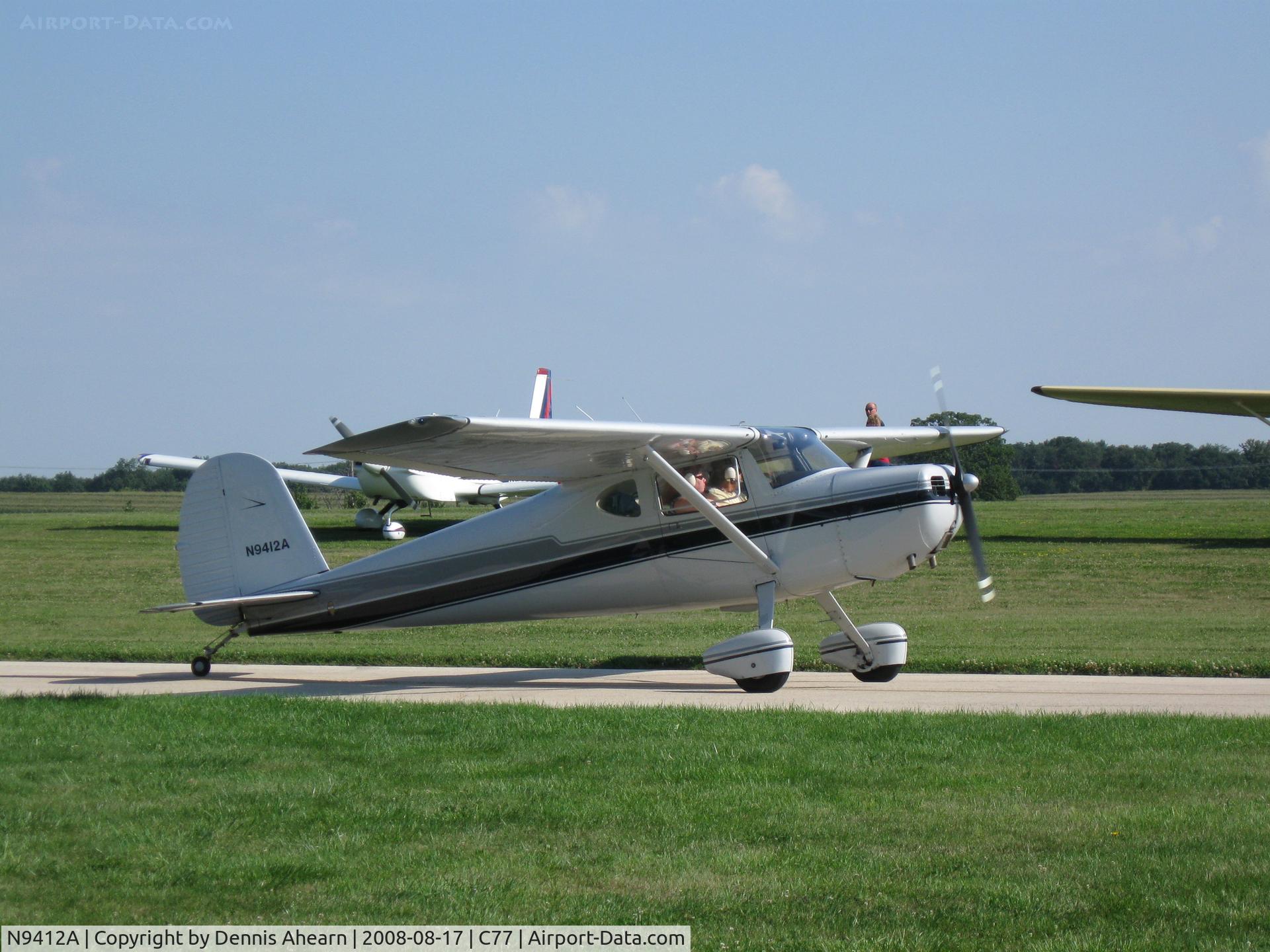 N9412A, 1949 Cessna 140A C/N 15233, Poplar Grove, IL