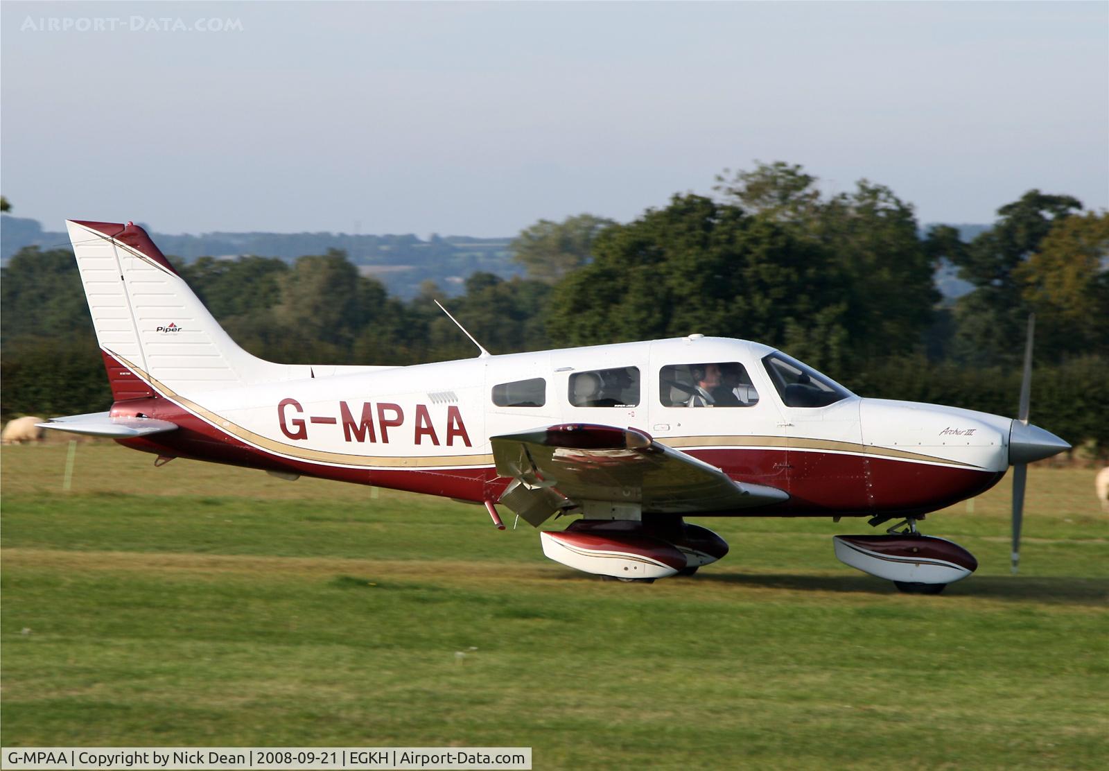 G-MPAA, 2002 Piper PA-28-181 Cherokee Archer III C/N 2843539, /