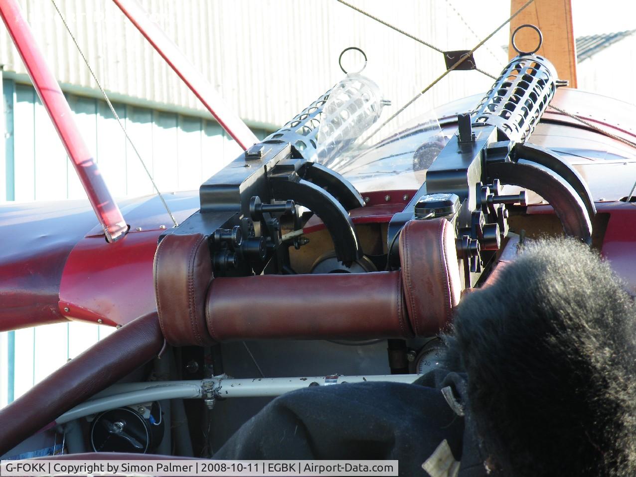 G-FOKK, 2006 Fokker Dr.1 Triplane Replica C/N PFA 238-14253, Replica guns on replica Fokker
