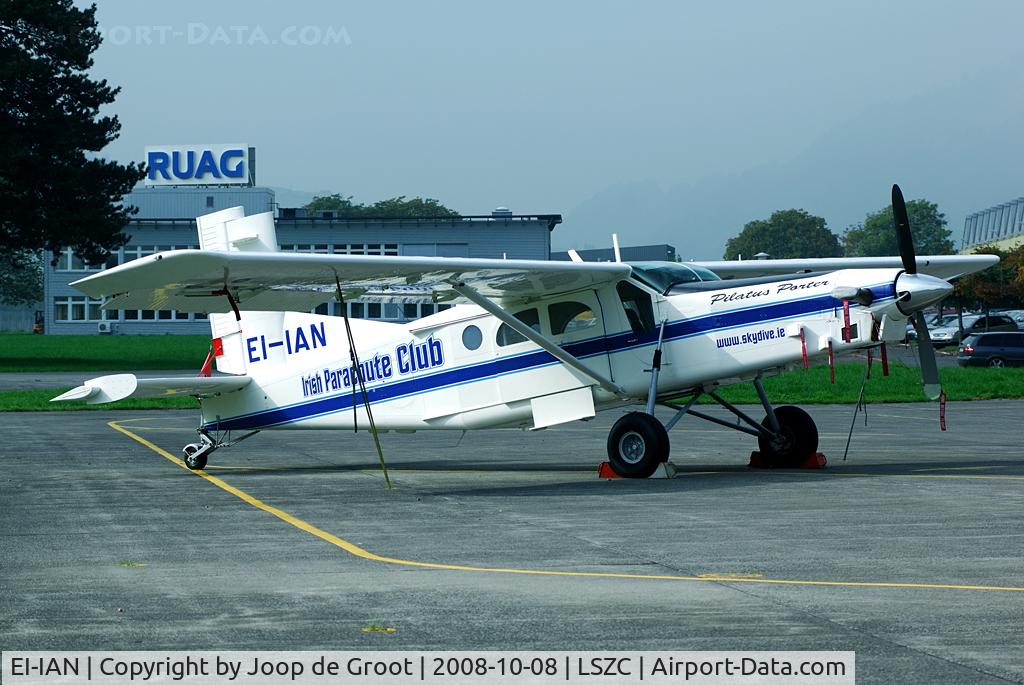 EI-IAN, Pilatus PC-6/B2-H4 Turbo Porter C/N 810, This PC-6 was with Pilatus for maintenance.