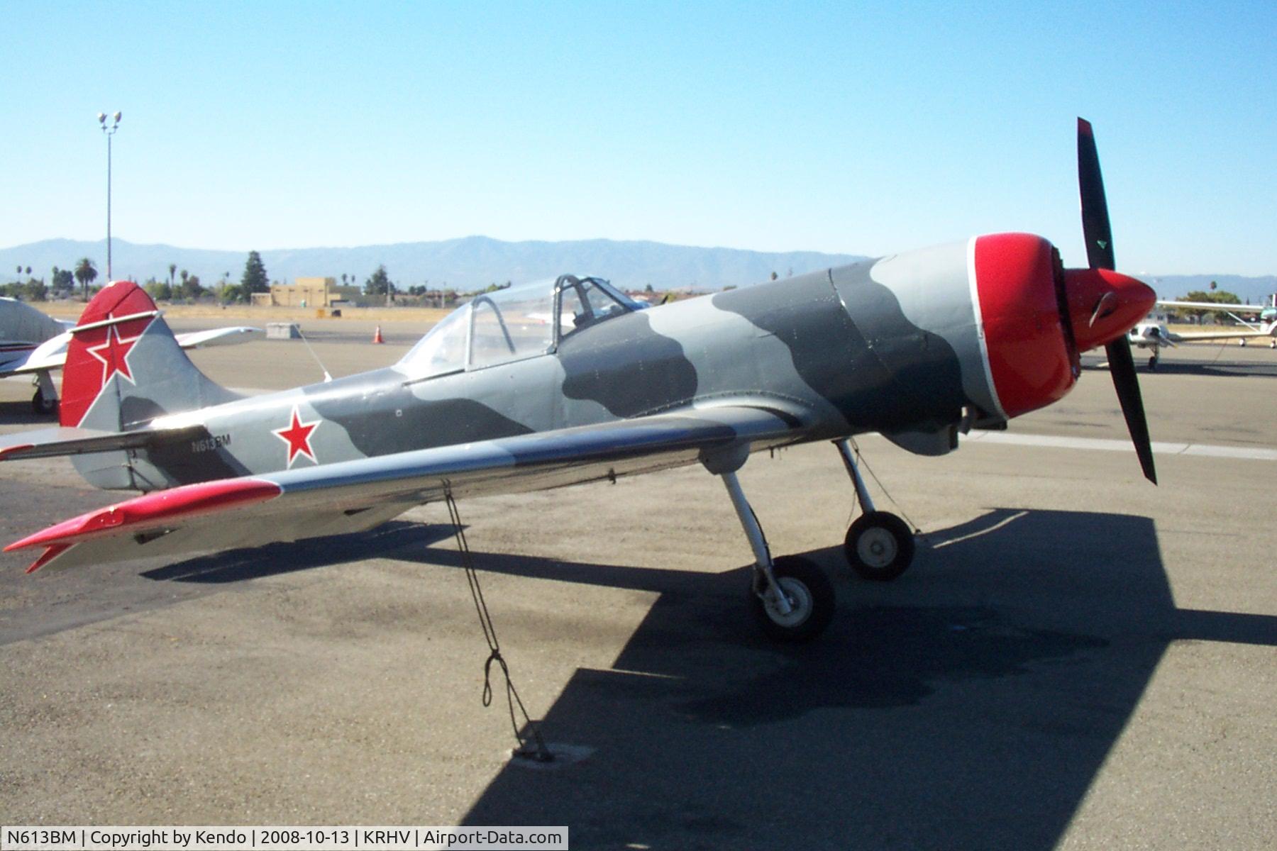 N613BM, 1984 Yakovlev YAK-50 C/N 842803, n-number