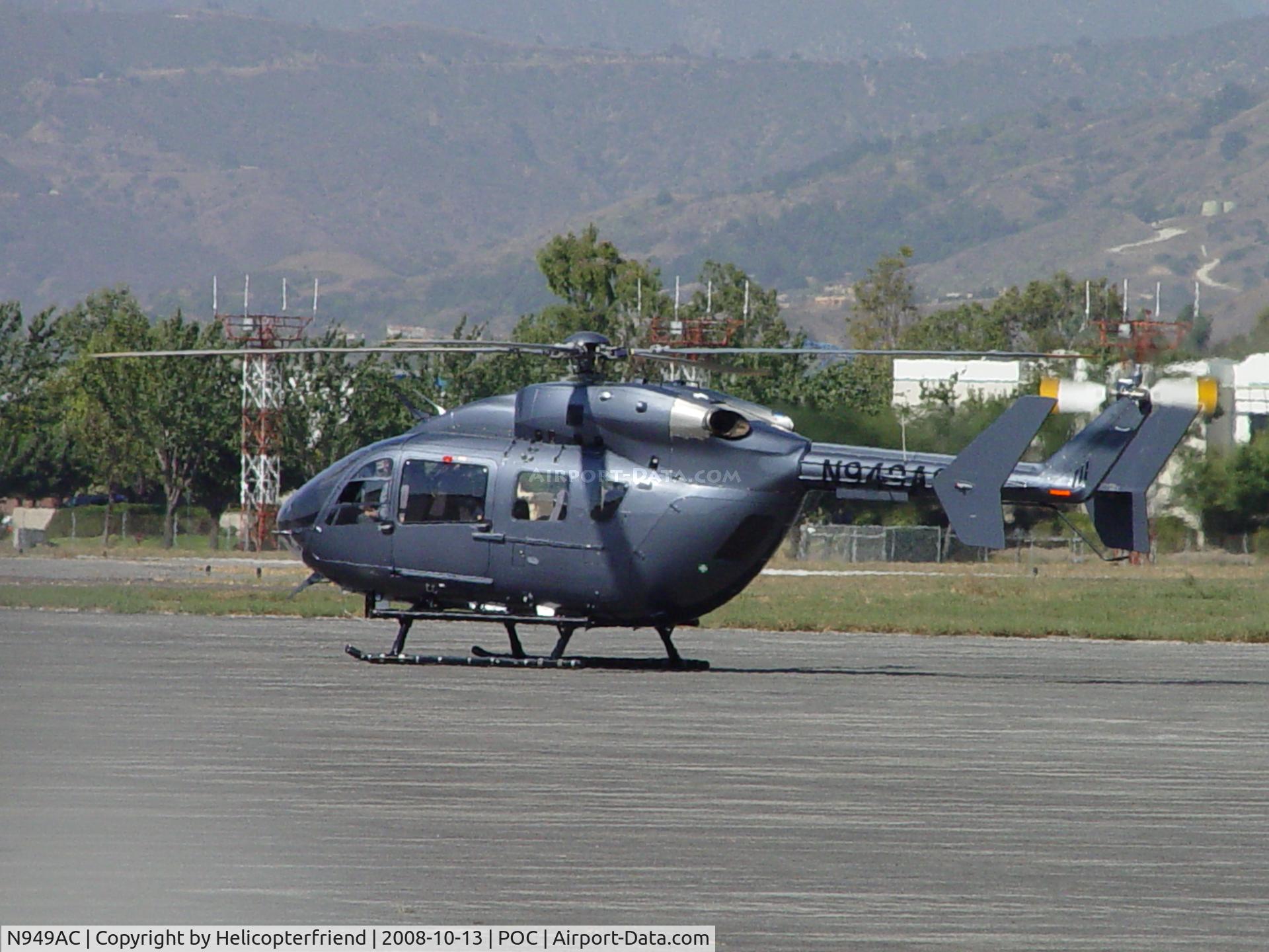 N949AC, 2007 Eurocopter-Kawasaki EC-145 (BK-117C-2) C/N 9111, Warming up for take-off Brackett eastside