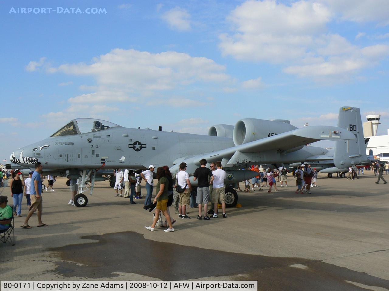 80-0171, 1980 Fairchild Republic A-10A Thunderbolt II C/N A10-0521, At the 2008 Alliance Airshow