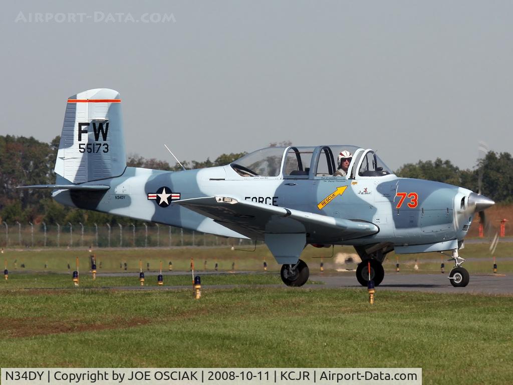 N34DY, 1956 Beech A45 C/N G-730, Ready for take-off