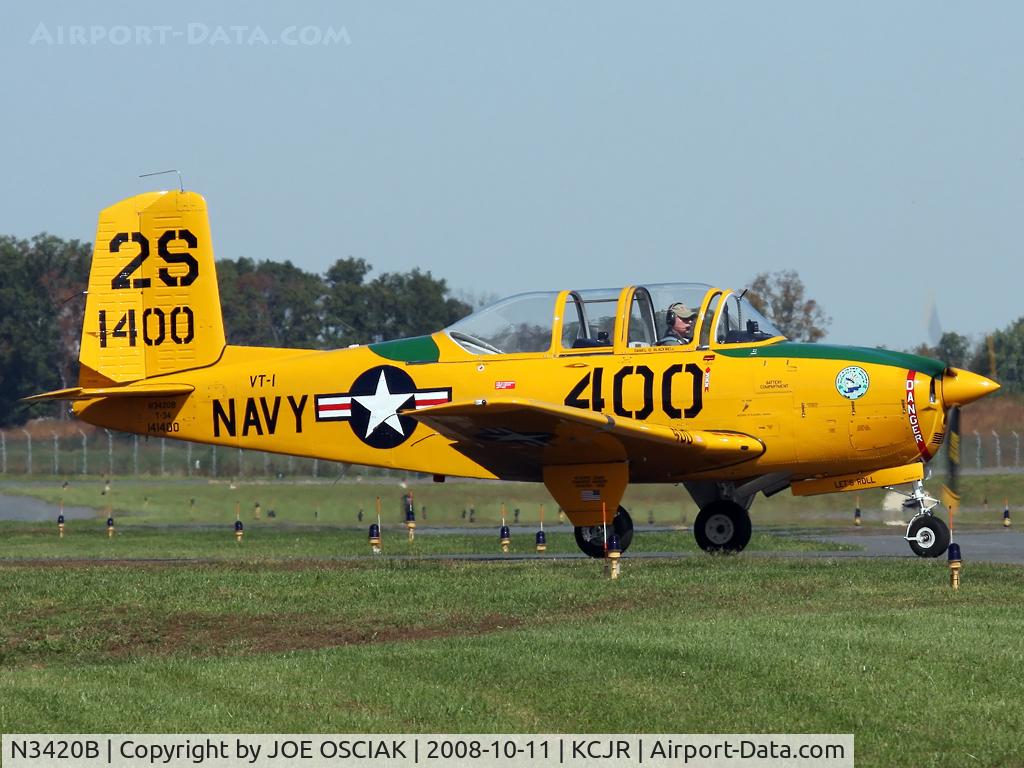 N3420B, 1953 Beech D35 C/N D-3658, Leaving Culpeper
