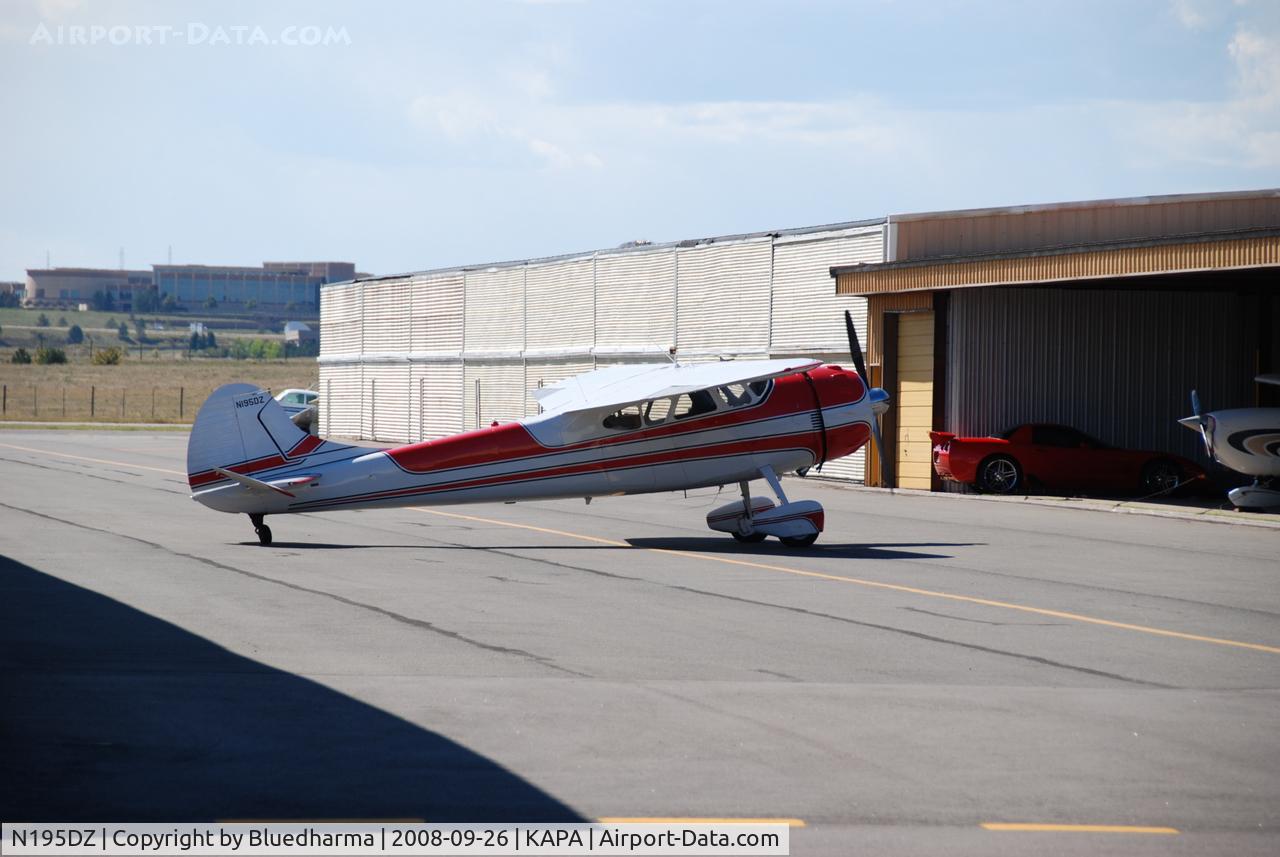 N195DZ, 1953 Cessna 195B Businessliner C/N 16077, Parked at APA.