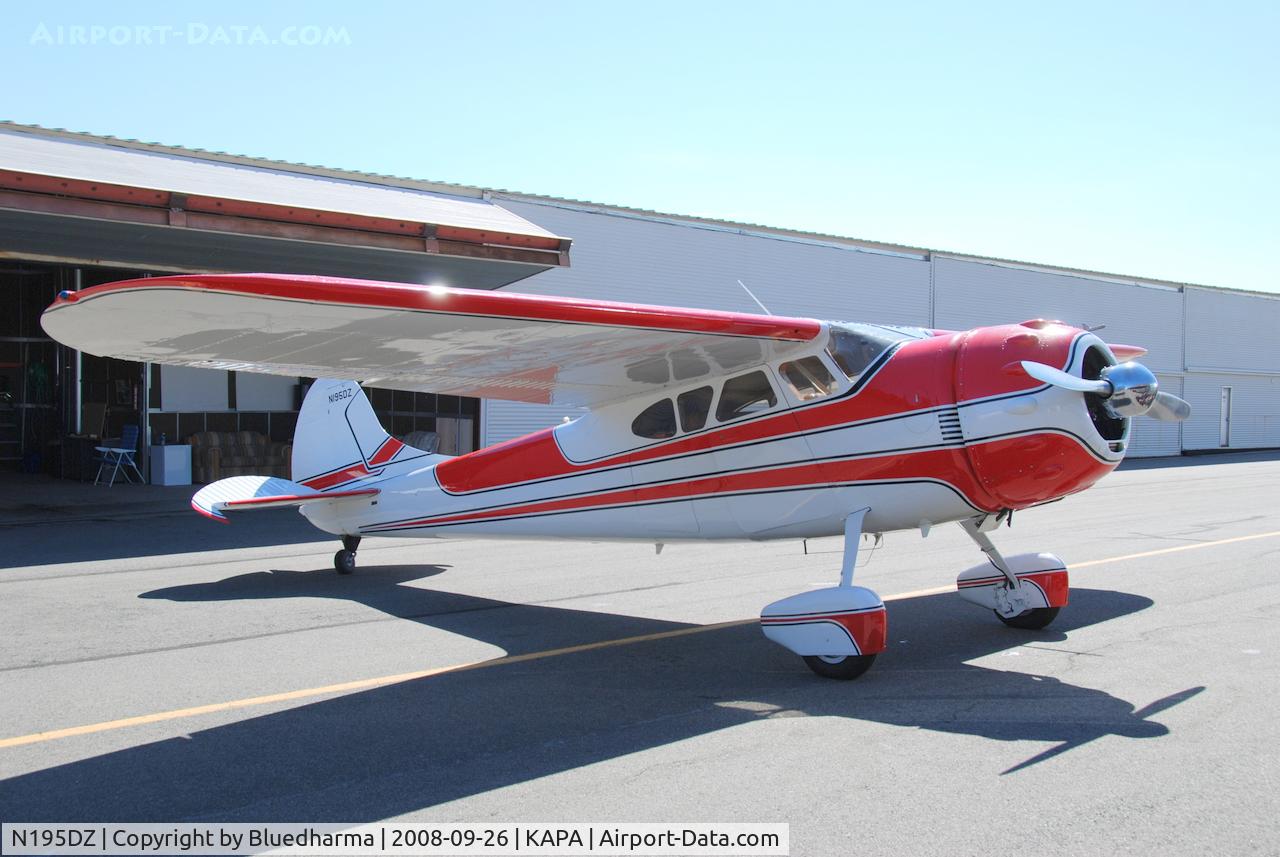 N195DZ, 1953 Cessna 195B Businessliner C/N 16077, Parked at APA.