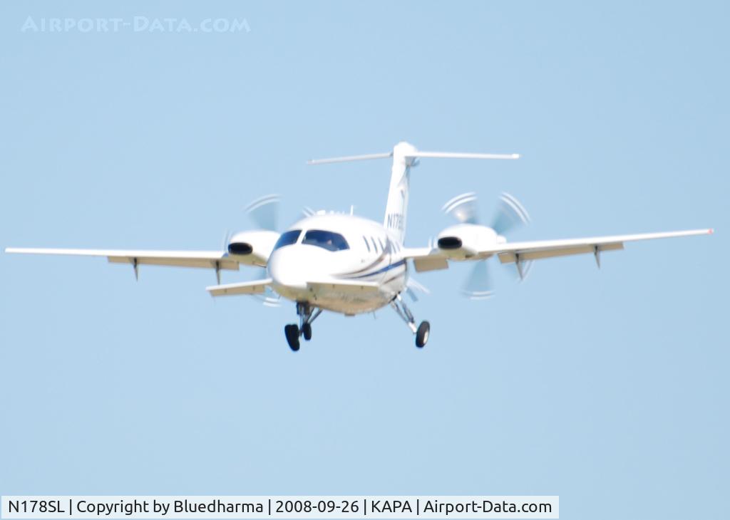 N178SL, 2007 Piaggio P-180 C/N 1151, On final approach to 17L.