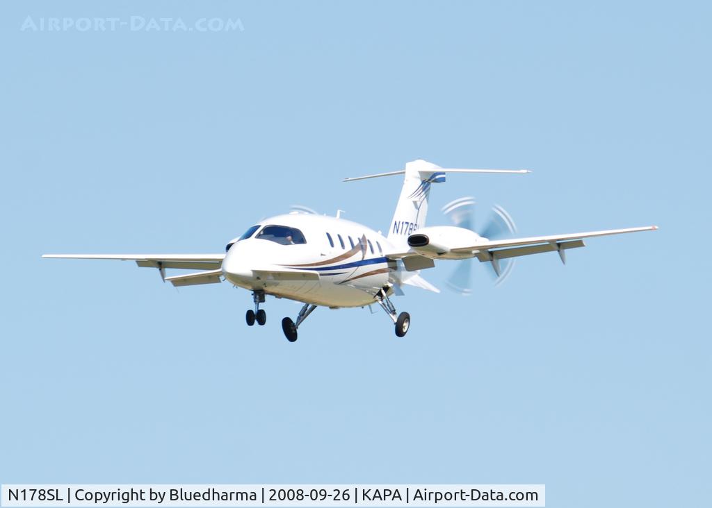 N178SL, 2007 Piaggio P-180 C/N 1151, On final approach to 17L.