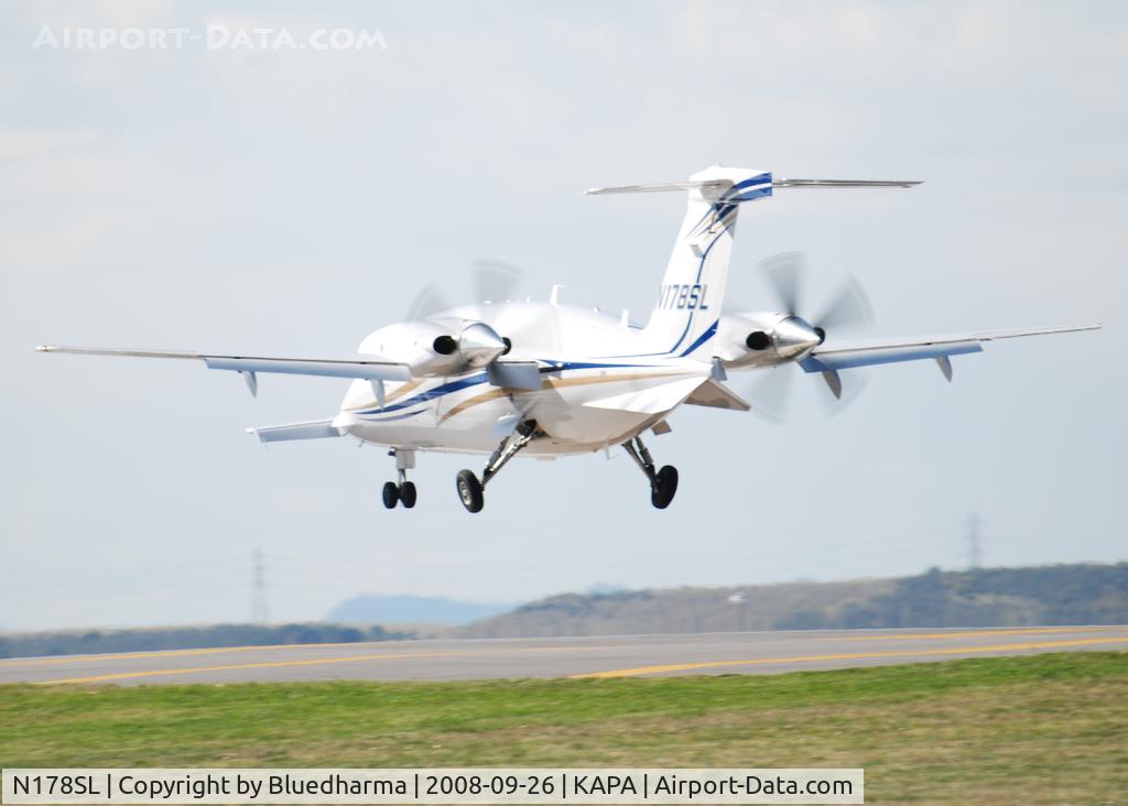N178SL, 2007 Piaggio P-180 C/N 1151, On final approach to 17L.