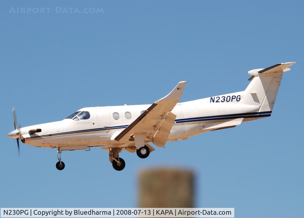 N230PG, 1998 Pilatus PC-12/45 C/N 230, On approach to 17L.