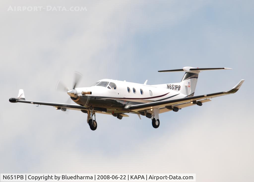 N651PB, 2005 Pilatus PC-12/45 C/N 651, On approach to 17L.