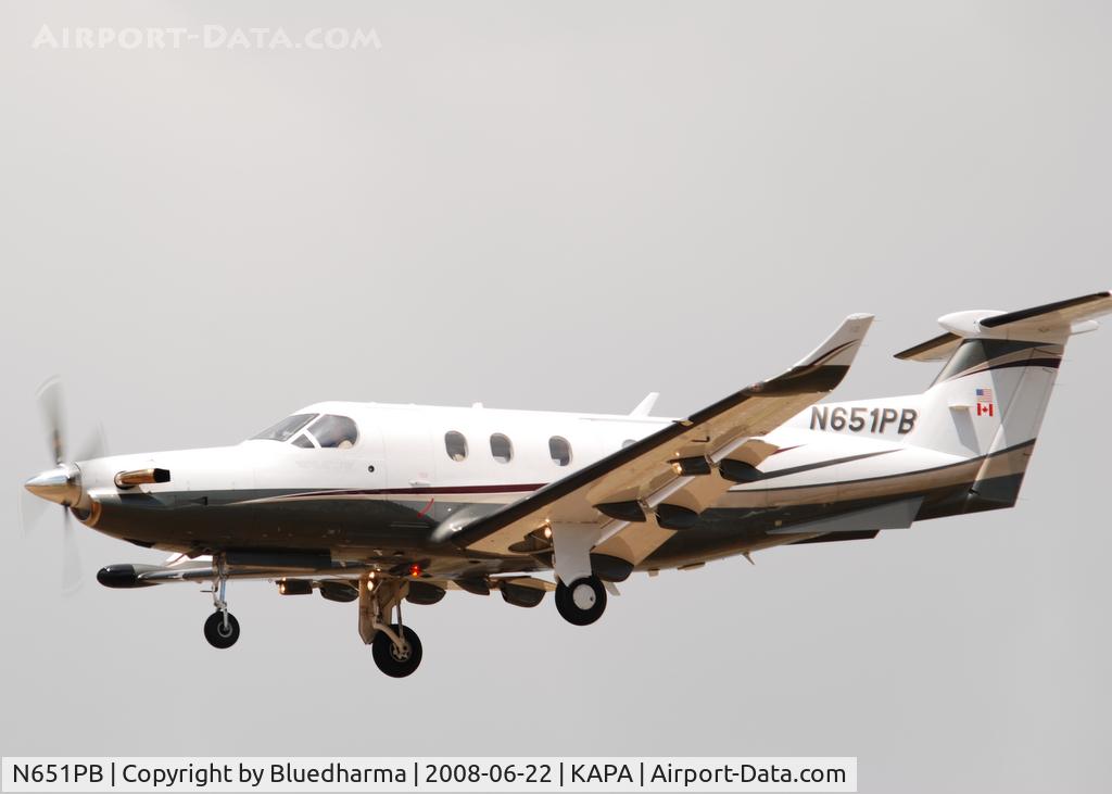 N651PB, 2005 Pilatus PC-12/45 C/N 651, On approach to 17L.