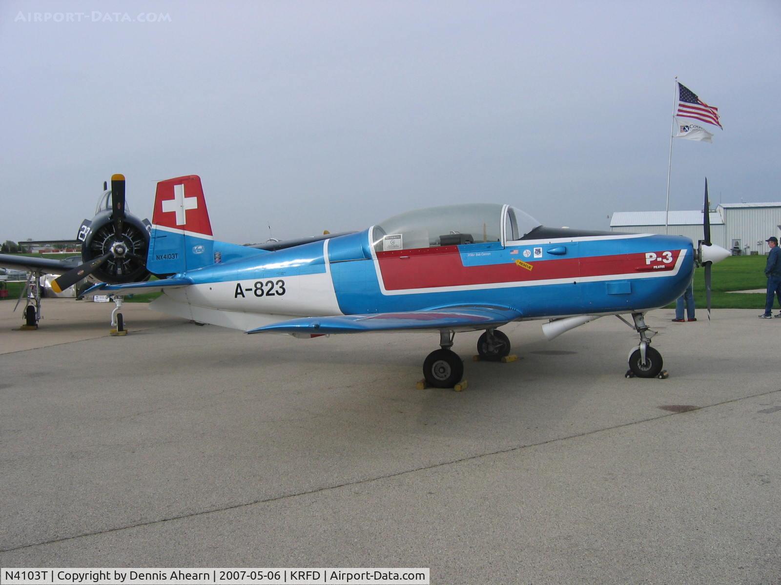 N4103T, 1958 Pilatus P3-05 C/N 461-10, Rockford,IL