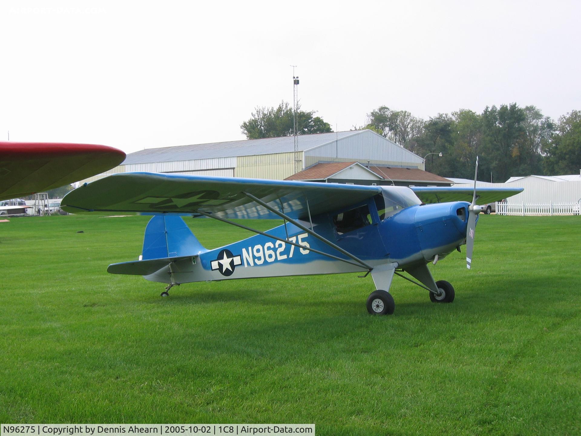 N96275, 1946 Taylorcraft BC12-D C/N 8575, Cottonwood Airport,Rockford,IL