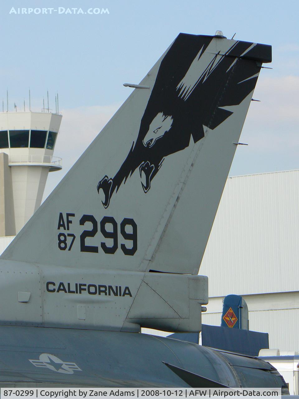 87-0299, 1987 General Dynamics F-16C Fighting Falcon C/N 5C-560, At the 2008 Alliance Airshow