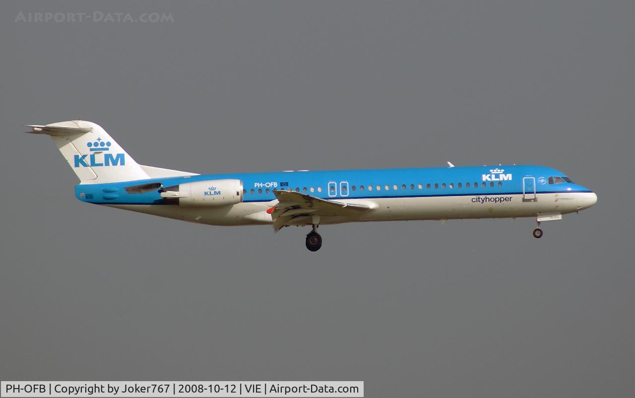 PH-OFB, 1989 Fokker 100 (F-28-0100) C/N 11247, KLM cityhopper Fokker F-100