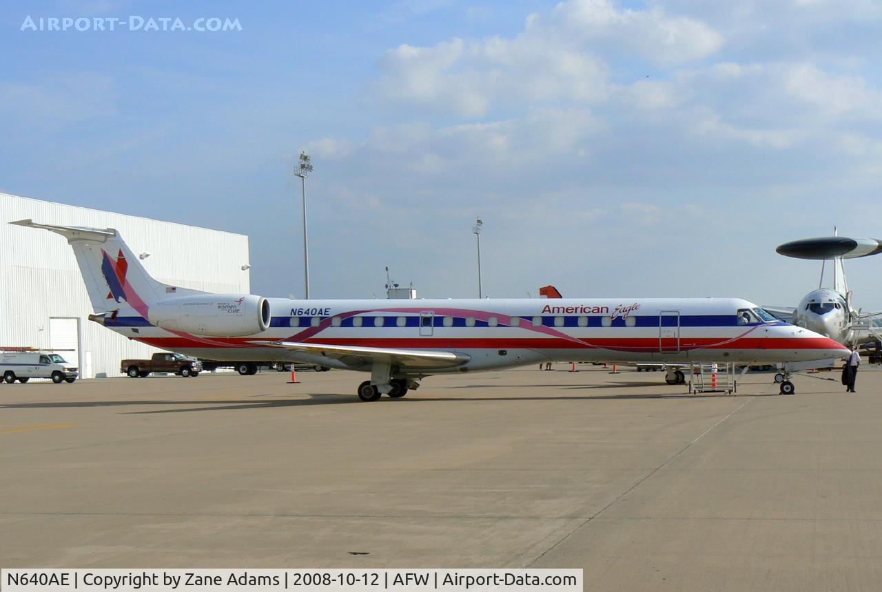 N640AE, 1999 Embraer ERJ-145LR (EMB-145LR) C/N 145183, At the 2008 Alliance Airshow - Special Paint - Susan G. Komen Race for the Cure