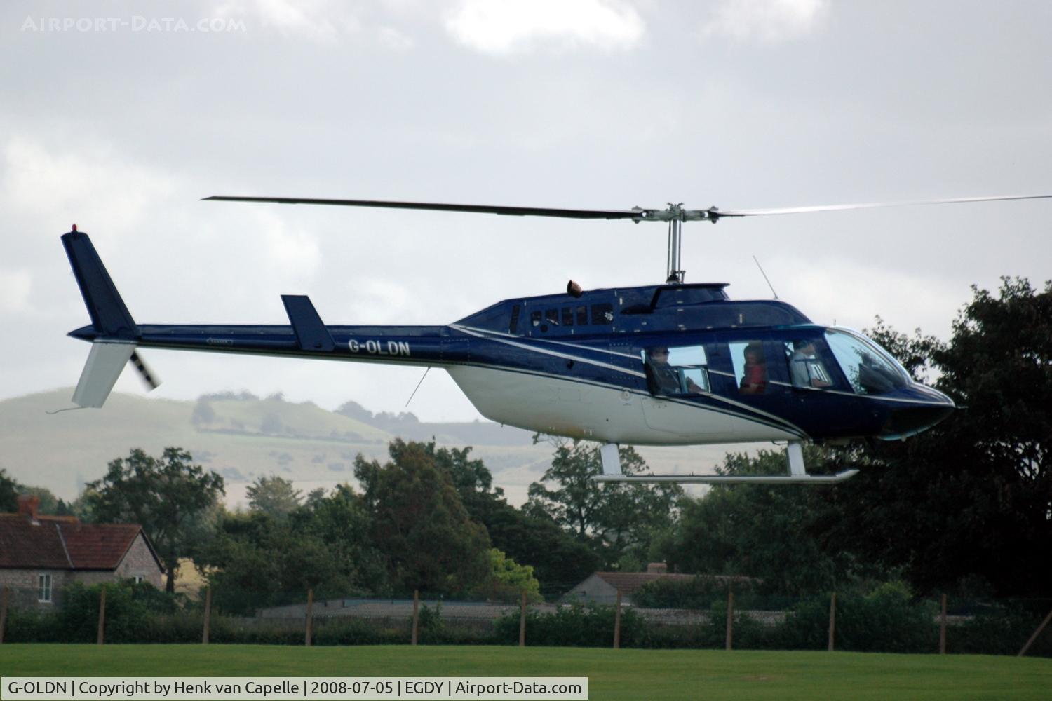 G-OLDN, 1977 Bell 206L LongRanger LongRanger C/N 45077, This LongRanger was used for pleasure flights during RNAS Yeovilton Air Day 2008.