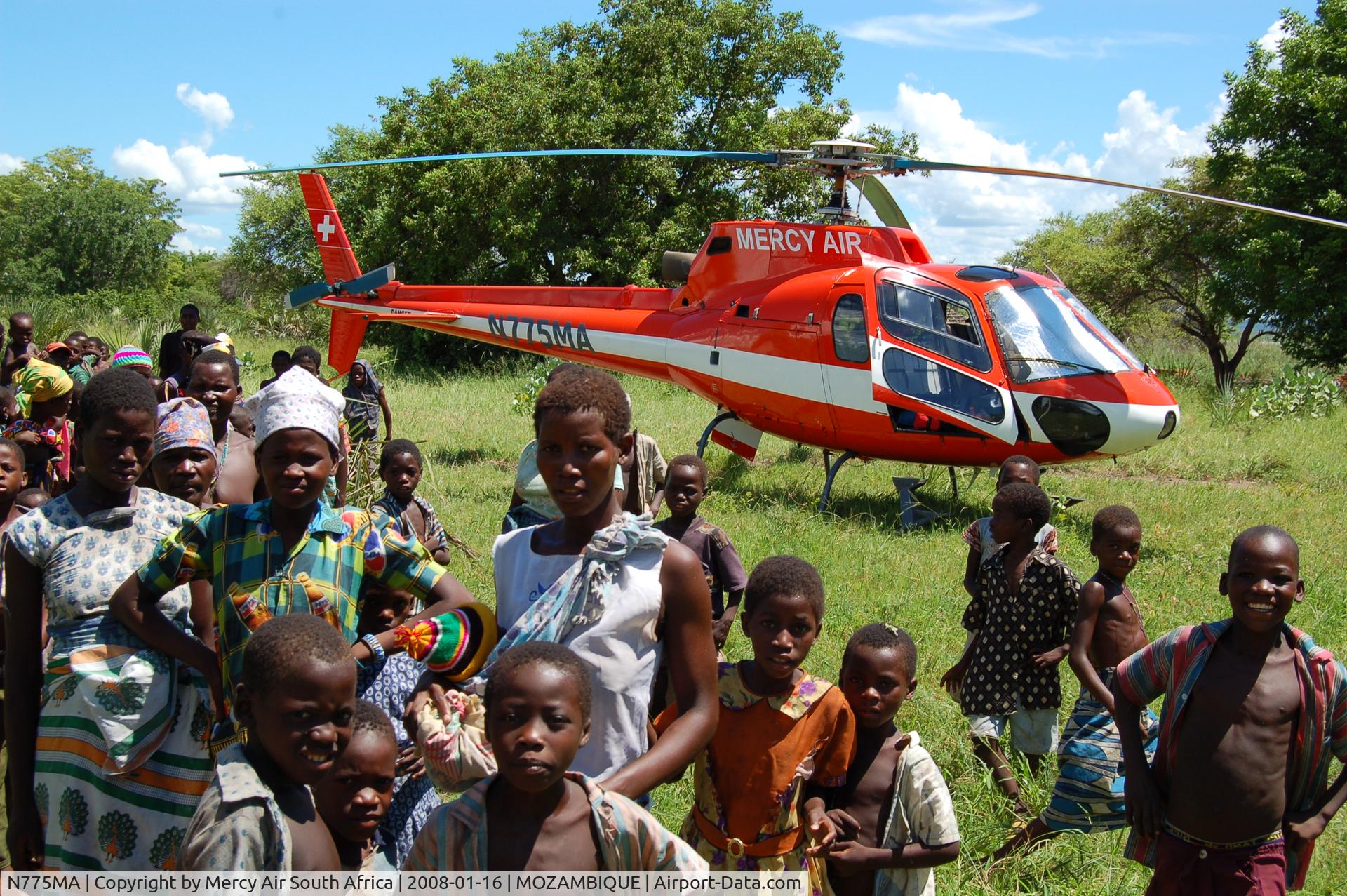 N775MA, 1984 Eurocopter AS-350BA Ecureuil C/N 1802, Mercy Air Helicopter aiding people in need in southern Africa