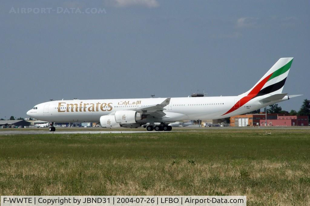 F-WWTE, 2001 Airbus A340-541 C/N 394, A340-541