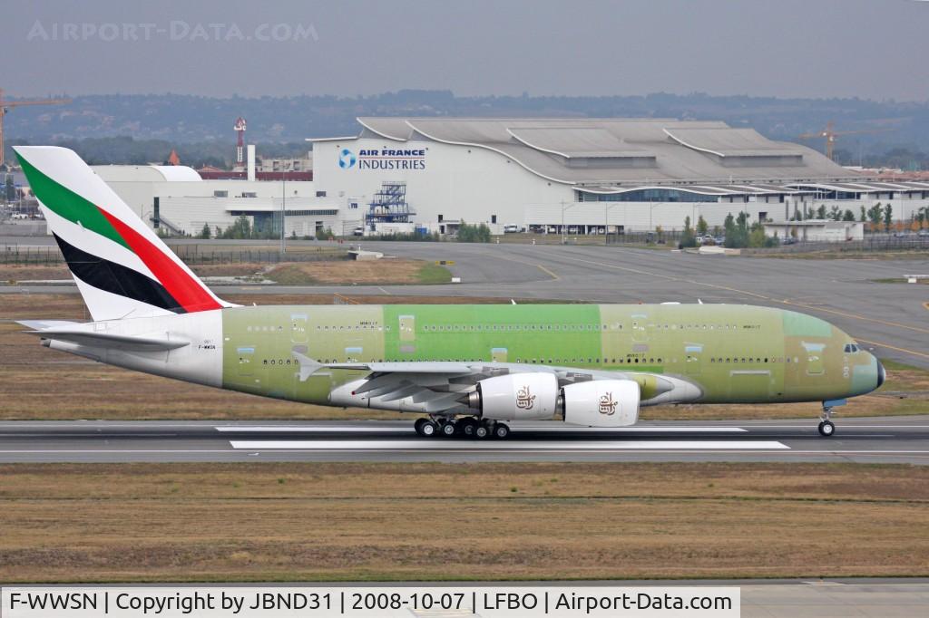 F-WWSN, 2008 Airbus A380-861 C/N 017, A380-861 N°17