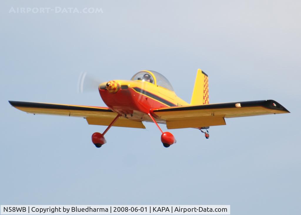 N58WB, 1999 Vans RV-8 C/N 80390, On final approach to 17L.