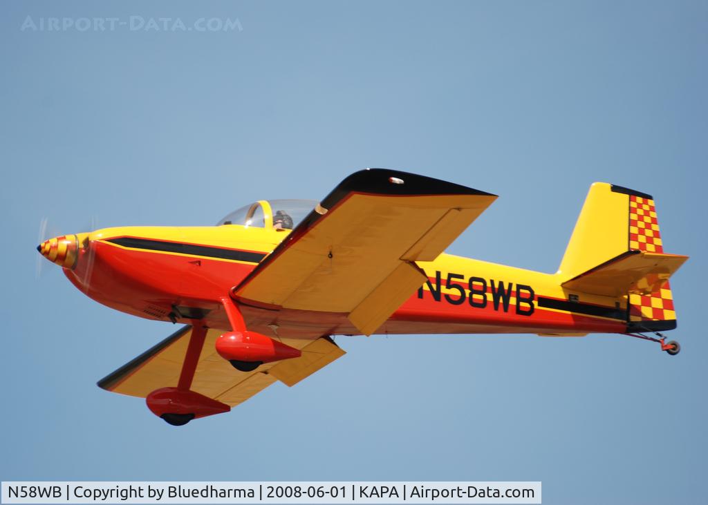 N58WB, 1999 Vans RV-8 C/N 80390, On final approach to 17L.