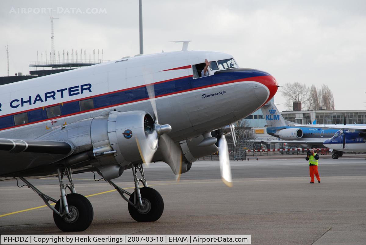 PH-DDZ, 1943 Douglas DC-3C-S1C3G (C-47A) C/N 19754, Schiphol East , 25 years Dutch Dakota Association