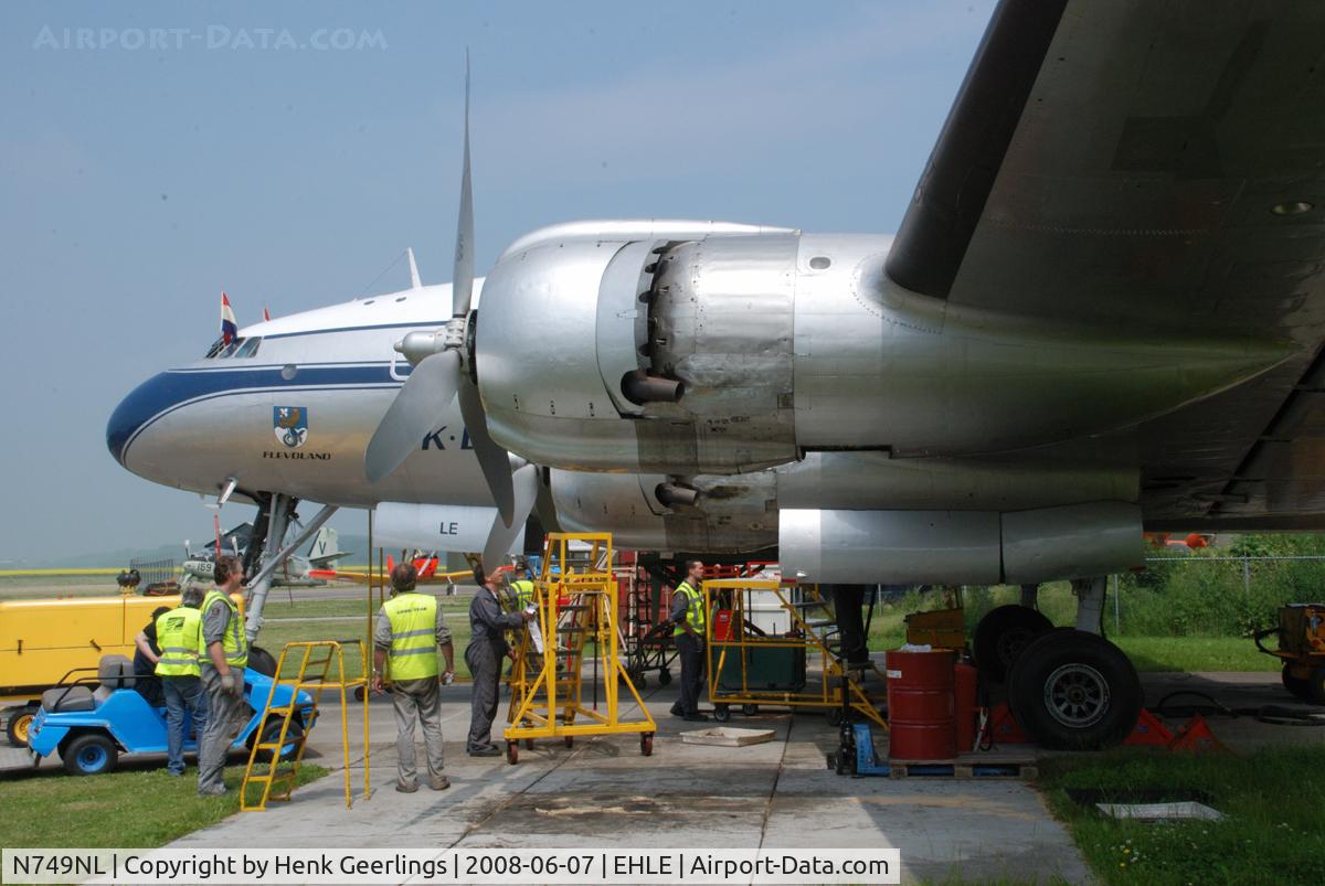 N749NL, 1949 Lockheed L-749-79 Constellation C/N 2604, Engine Test at Aviodrome ,Aviation Museum, june 2008