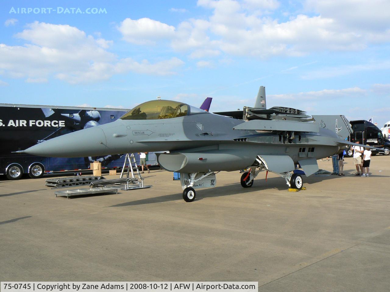 75-0745, 1977 General Dynamics YF-16A Fighting Falcon C/N 61-1, The First Production F-16 - Now being used as a traveling USAF recruiting exhibit