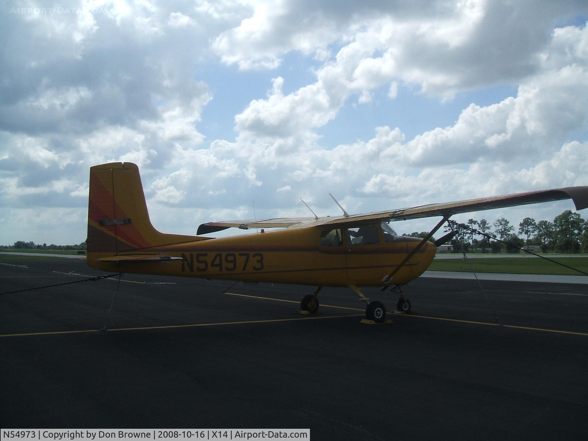 N54973, Cessna 175 Skylark C/N 55217, on ram at x14 LaBelle, Fl