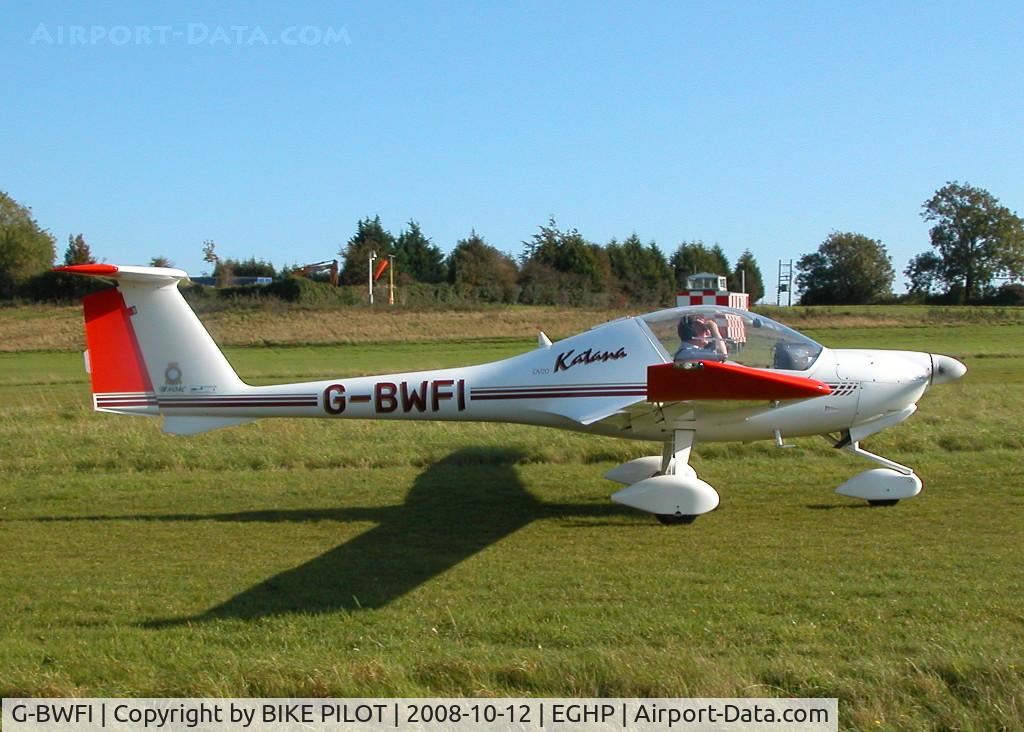 G-BWFI, 1995 HOAC DV-20 Katana C/N 20128, POPHAM END OF SEASON FLY-IN