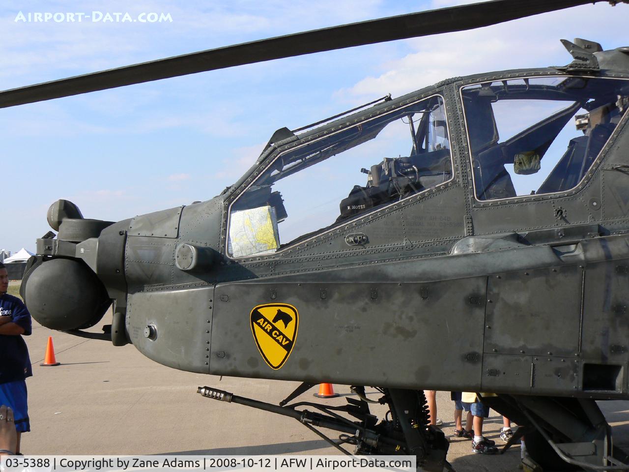 03-5388, 2003 Boeing AH-64D Longbow Apache C/N PVD397, At the 2008 Alliance Airshow