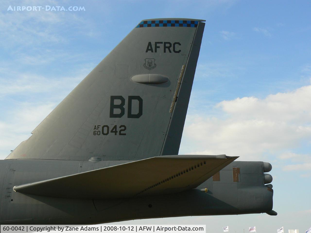 60-0042, 1960 Boeing B-52H Stratofortress C/N 464407, At the 2008 Alliance Airshow