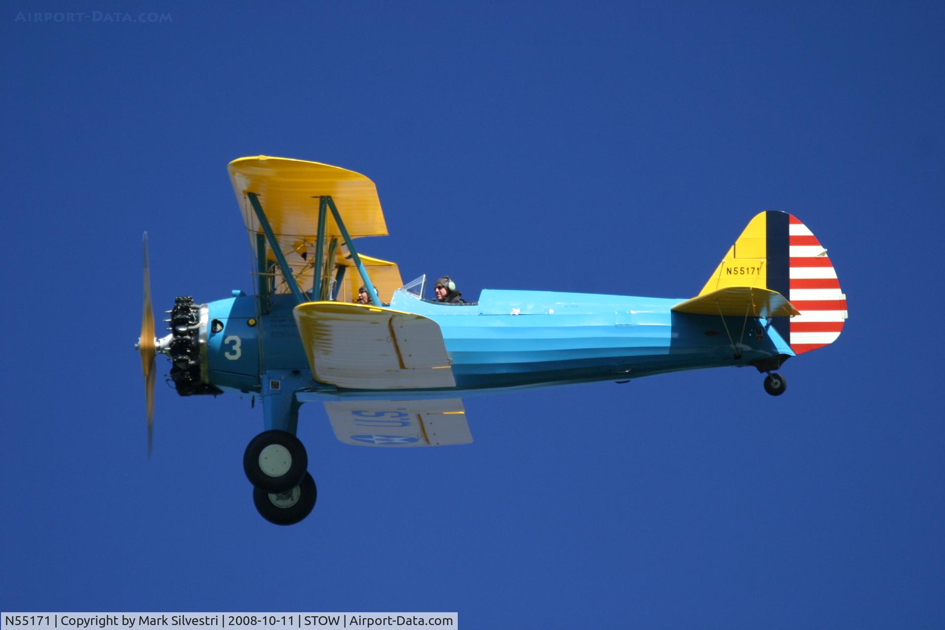 N55171, Boeing A75N1(PT17) C/N 75-3745, Collings Foundation WWII Reenactment / Open House