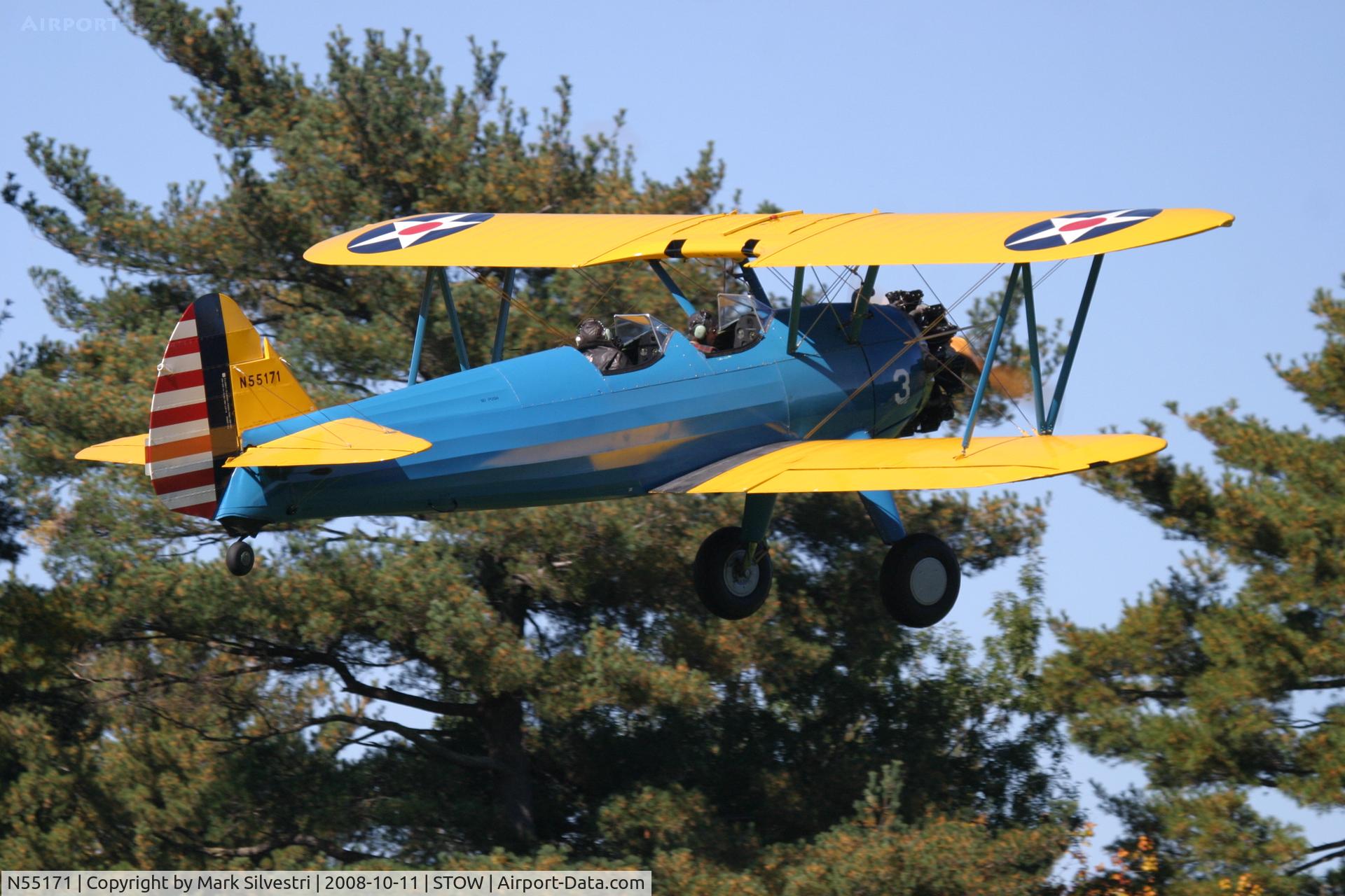 N55171, Boeing A75N1(PT17) C/N 75-3745, Collings Foundation WWII Reenactment / Open House