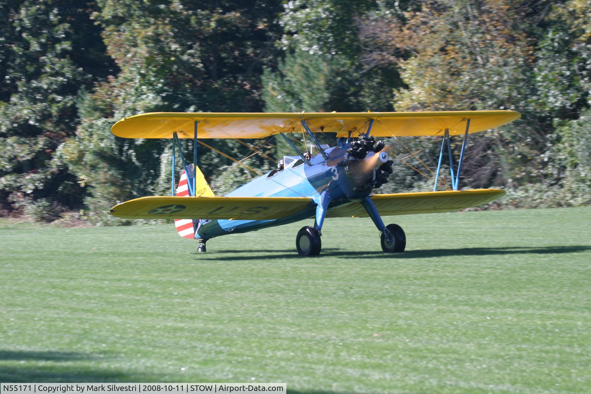 N55171, Boeing A75N1(PT17) C/N 75-3745, Collings Foundation WWII Reenactment / Open House