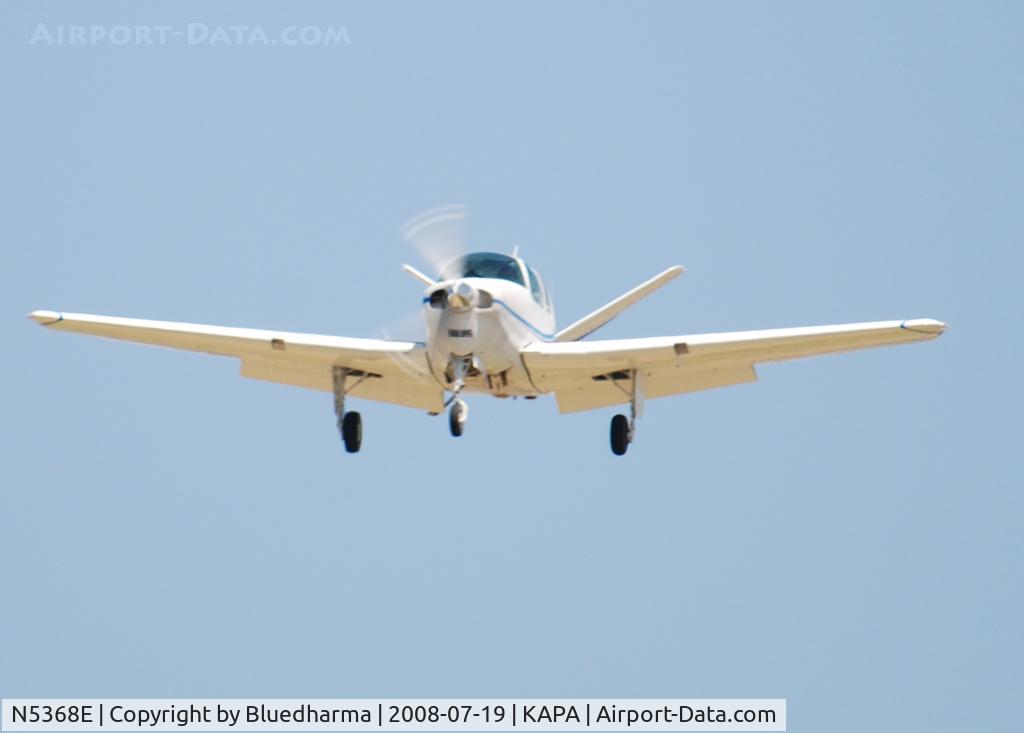 N5368E, 1959 Beech K35 Bonanza C/N D-5847, On approach to 17L.