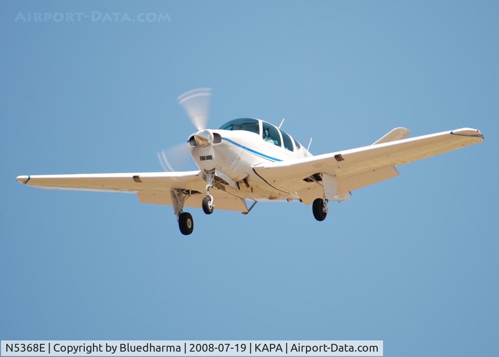 N5368E, 1959 Beech K35 Bonanza C/N D-5847, On approach to 17L.