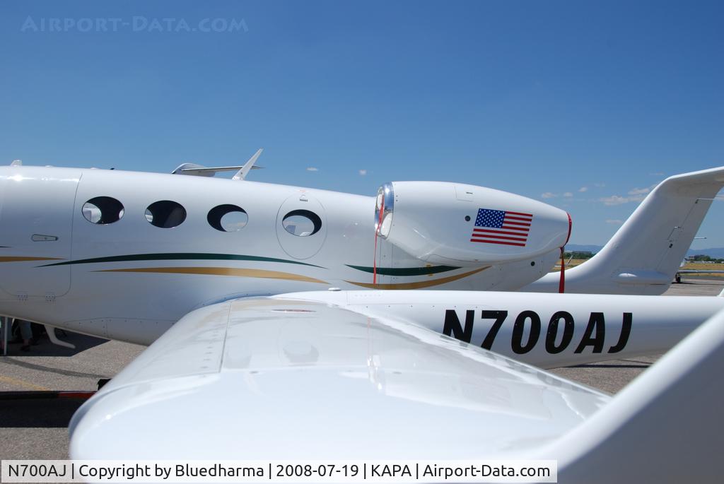 N700AJ, 2007 Adam Aircraft A700 C/N 0004, Parked on display.