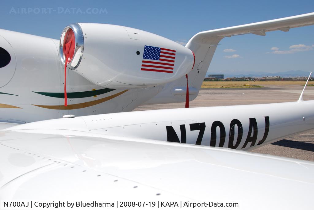 N700AJ, 2007 Adam Aircraft A700 C/N 0004, Parked on display.