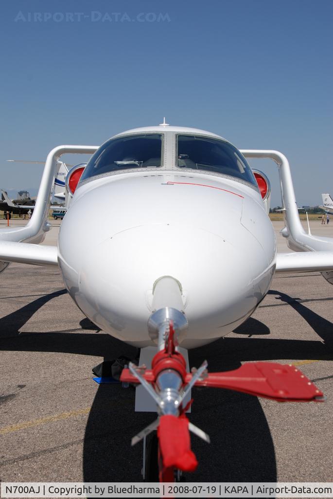 N700AJ, 2007 Adam Aircraft A700 C/N 0004, Parked on display.